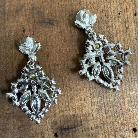 Banana Republic Rhinestone Statement Drop Pierced Earrings - Picture 6 of 7